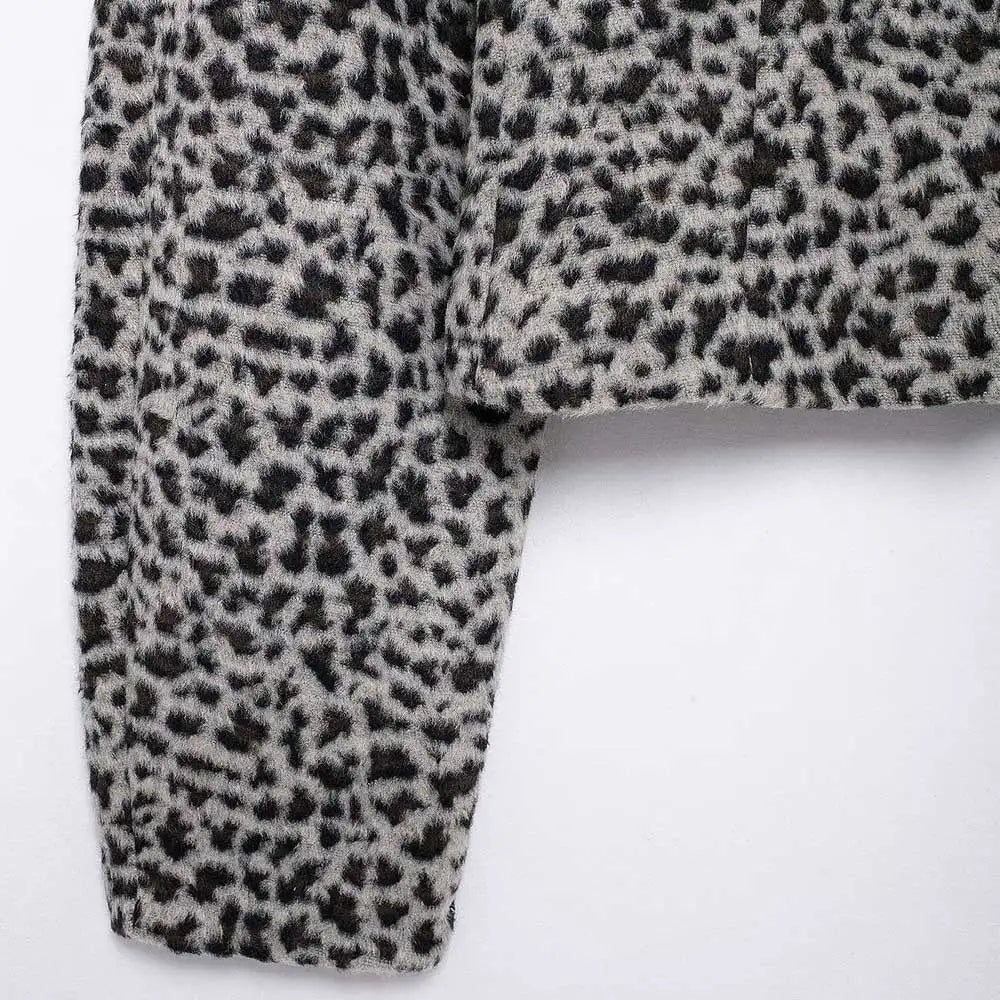 Women's Animal Print Two-Piece Set – Jacket & Mini Skirt