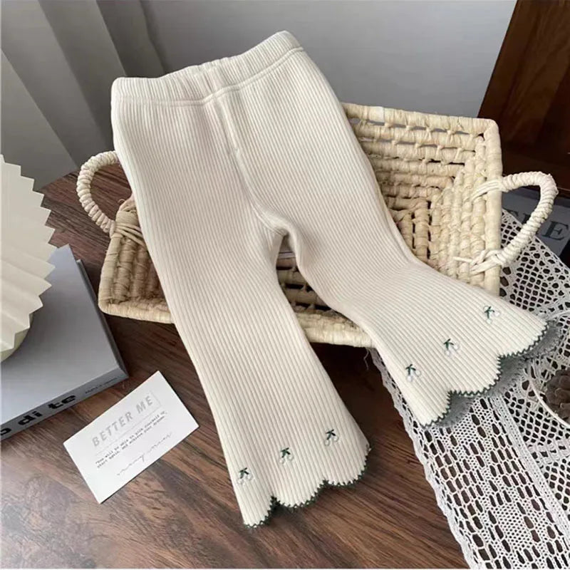 Fleece-Lined Bell-Bottom Leggings