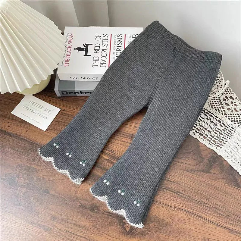 Fleece-Lined Bell-Bottom Leggings