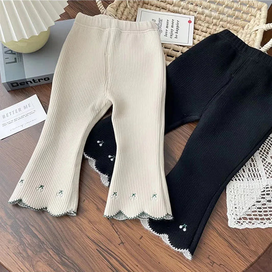 Fleece-Lined Bell-Bottom Leggings