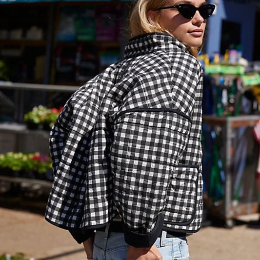 Black & White Petite Plaid Jacket